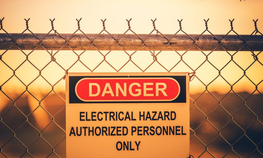 Electrical Hazard Warning Sign